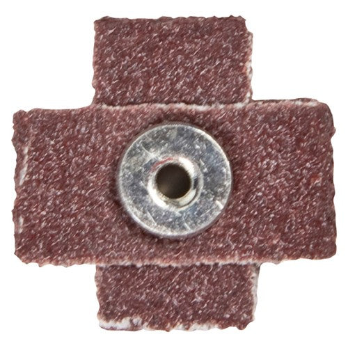 3″ × 3″ × 1 1/2″ Cross Pad 8-Ply 80 Grit 1/4-20 Eyelet Aluminum Oxide - Apex Tool & Supply