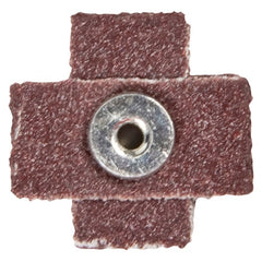 3″ × 3″ × 1 1/2″ Cross Pad 8-Ply 80 Grit 1/4-20 Eyelet Aluminum Oxide - Apex Tool & Supply