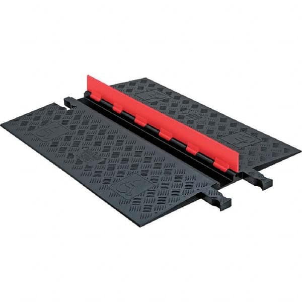 Checkers - On Floor Cable Covers Cover Material: Polyurethane Number of Channels: 1 - Apex Tool & Supply