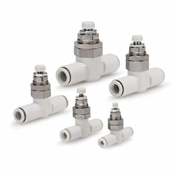 SMC PNEUMATICS - Speed & Flow Control Valves Valve Type: Flow Control Offset Inline Tube Outside Diameter (Inch): 3/8 - Apex Tool & Supply