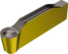 Sandvik Coromant - 0600N123 Grade 4325, 6mm Cutting Width Carbide Grooving Insert - 2.8mm Max Depth of Cut, Neutral, 3mm Corner Radius, TiCN/Al2O3/TiN Finish - Apex Tool & Supply