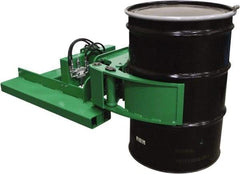 Valley Craft - 2,000 Lb Load Capacity, 30, 55 & 85 Gal Forklift Drum Handler - Steel Wheels - Apex Tool & Supply