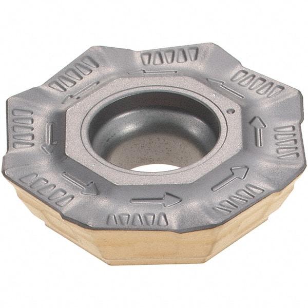 Iscar - OFMT07T3 76 Grade IC830 Carbide Milling Insert - TiAlN/TiN Finish, 0.179" Thick, 0.7008" Inscribed Circle, 0.6mm Corner Radius - Apex Tool & Supply