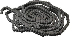 Morse - 1/4" Pitch, ANSI 25, Single Strand Roller Chain - Chain No. 25, 10 Ft. Long, 0.13" Roller Diam, 1/8" Roller Width - Apex Tool & Supply