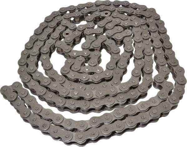 Morse - 5/8" Pitch, ANSI 50, Low Maintenance Roller Chain - Chain No. 50, 10 Ft. Long, 0.4" Roller Diam, 3/8" Roller Width - Apex Tool & Supply