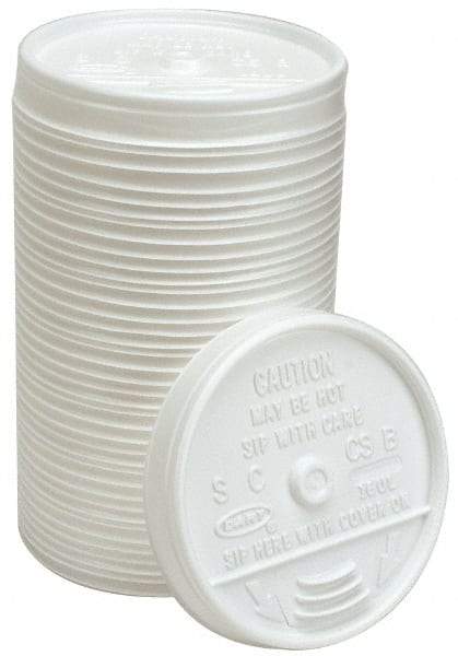 DART - Dart Sip-Thru Lids for 16 oz Hot/Cold Foam Cups - White - Apex Tool & Supply