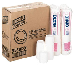 Dixie - Dixie Dome Drink-Thru Lids for 8 oz Hot Cups - White - Apex Tool & Supply