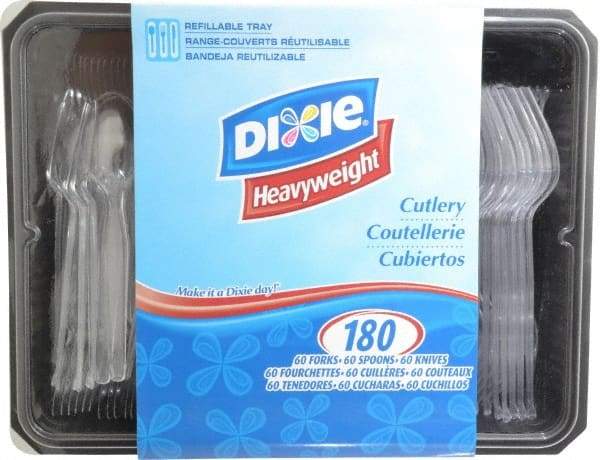 Dixie - 60 Piece Each of Forks, Knives & Spoons - 60 Pieces Each of Forks, Knives and Spoons - Apex Tool & Supply