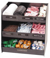 Vertiflex Products - Vertical Orginizer - 14-1/2 x 11-3/4 x 15 Inch, Black, For Use with Condiments - Apex Tool & Supply