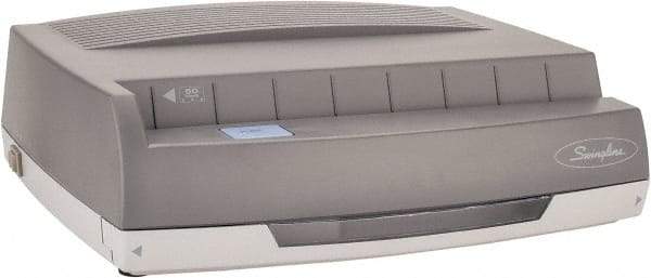 Swingline - Paper Punches Type: 50 Sheet Electric 3-Hole Punch Color: Beige - Apex Tool & Supply