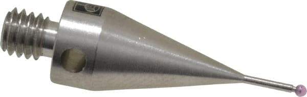 Renishaw - 0.0394 Inch Ball Diameter, Stainless Steel Stem, M4 Thread, Ruby Point Ball Tip CMM Stylus - 0.1772 Inch Working Length, 0.028 Inch Stem Diameter, 0.7677 Inch Overall Length - Apex Tool & Supply