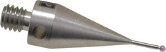 Renishaw - 0.0394 Inch Ball Diameter, Stainless Steel Stem, M4 Thread, Ruby Point Ball Tip CMM Stylus - 0.1772 Inch Working Length, 0.028 Inch Stem Diameter, 0.7677 Inch Overall Length - Apex Tool & Supply