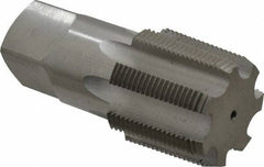 Hertel - 1-1/2 - 11-1/2 NPT Thread, 7 Flute Standard Pipe Tap - 4-1/4" OAL, 1-1/2" Shank Diam, Bright Finish, Carbon Steel - Exact Industrial Supply