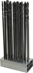Hertel - 1/16 to 1/2", 135° Point, Black Oxide Finish, Aircraft Extension Length Drill Bit Set - Apex Tool & Supply