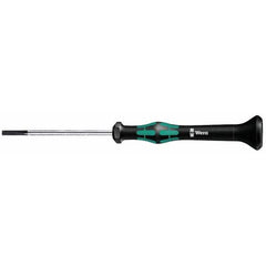 Wera - 1mm Blade Width, 137mm OAL, Precision Slotted Screwdriver - Apex Tool & Supply
