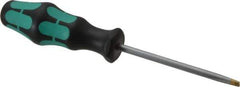 Wera - 205mm OAL Precision Slotted Screwdriver - 100mm Blade Length, Round Shank, Ergonomic Handle - Apex Tool & Supply