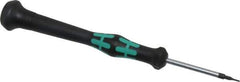 Wera - 0.9mm Precision Miniature Hex Driver - 1-9/16" Bade Length, Ergonomic with Spinning Cap Handle, 1-9/16" OAL - Apex Tool & Supply