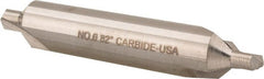 Hertel - #6 Plain Cut 82° Incl Angle Solid Carbide Combo Drill & Countersink - Apex Tool & Supply