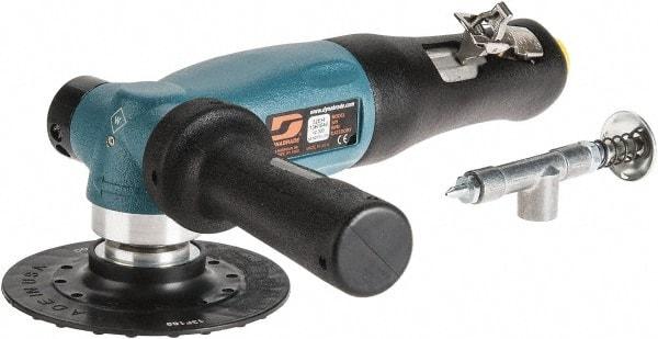 Dynabrade - 4-1/2" Max Disc, 12,000 RPM, Pneumatic Handheld Disc Sander - 43 CFM, 3/8 NPT Inlet, 1.3 hp, 90 psi - Apex Tool & Supply