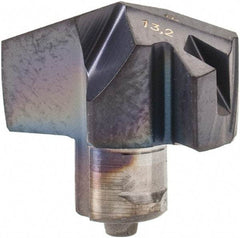 Iscar - Series ICP, 13.21mm Diam Grade IC908 140° Replaceable Drill Tip - Carbide, TiAlN Finish, 13 Seat Size - Apex Tool & Supply