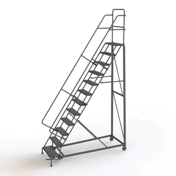 TRI-ARC - Rolling & Wall Mounted Ladders & Platforms Type: Rolling Warehouse Ladder Style: Rolling Safety Ladder - Apex Tool & Supply