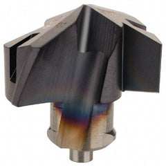 Iscar - Series ICM, 0.732" Diam Grade IC908 140° Replaceable Drill Tip - Carbide, TiAlN Finish, 18 Seat Size, Through Coolant - Apex Tool & Supply