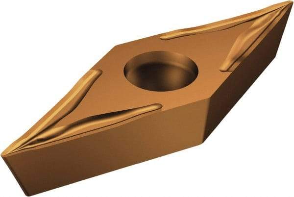Sandvik Coromant - VCET220 UM Grade 1125 Carbide Turning Insert - TiAlN/AlCr2O3 Finish, 35° Diamond, 1/4" Inscr Circle, 1/8" Thick, 0.2mm Corner Radius - Apex Tool & Supply