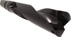 Allied Machine and Engineering - Series 2.5, 1-3/16 to 1-3/8" Diam, 4MT Taper Shank, Helical Flute Spade Drill - 5-3/8" Max Depth, 6-1/2" Body Length, 11-3/8" OAL, Standard Length, Through Coolant - Apex Tool & Supply