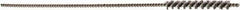 Brush Research Mfg. - 3/32" Diam Helical Stainless Steel Tube Brush - Single Spiral, 0.003" Filament Diam, 3/4" Brush Length, 3" OAL - Apex Tool & Supply