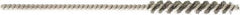 Brush Research Mfg. - 6.5mm Diam Helical Stainless Steel Tube Brush - Single Spiral, 0.003" Filament Diam, 1" Brush Length, 3" OAL - Apex Tool & Supply