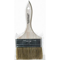 Krylon - 5/8" Flat White China Bristle Chip Brush - 2" Bristle Length, 4" Wood Beavertail Handle - Apex Tool & Supply