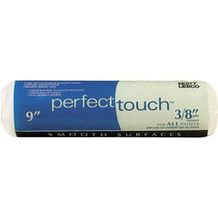 Krylon - 3/8" Nap, 9" Wide Paint Roller Cover - Semi-Smooth Texture, Polyester & Knitted - Apex Tool & Supply