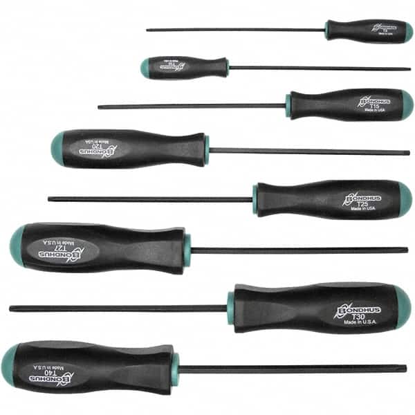 Bondhus - Screwdriver Sets Screwdriver Types Included: Torx Number of Pieces: 8 - Apex Tool & Supply
