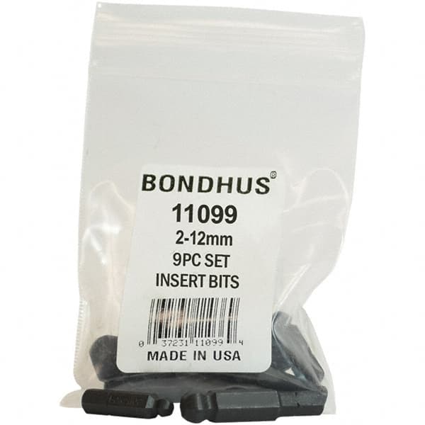 Bondhus - Screwdriver Bit Sets Type: Insert Bit Set Drive Size: 1/4 (Inch) - Apex Tool & Supply