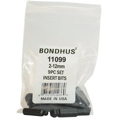 Bondhus - Screwdriver Bit Sets Type: Insert Bit Set Drive Size: 1/4 (Inch) - Apex Tool & Supply