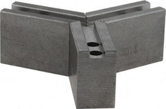 Abbott Workholding Products - 1.5mm x 60° Serrated Attachment, Square Soft Lathe Chuck Jaw - 3 Jaws, Steel, 0.7874" Btw Mount Hole Ctrs, 3" Long x 1-1/4" Wide x 2" High, 0.4724" Groove, 0.3937" & 10mm Fastener - Apex Tool & Supply
