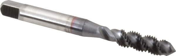 OSG - 7/16-14 UNC 3 Flute Plug Spiral Flute Tap - High Speed Steel, TiCN Finish, 3-5/32" OAL, Right Hand Flute, Right Hand Thread, H3 - Apex Tool & Supply