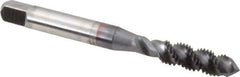 OSG - 1/2-20 UNF 3 Flute 3B Plug Spiral Flute Tap - High Speed Steel, TiCN Finish, 3-3/8" OAL, Right Hand Flute, Right Hand Thread, H3, Series 107 - Apex Tool & Supply