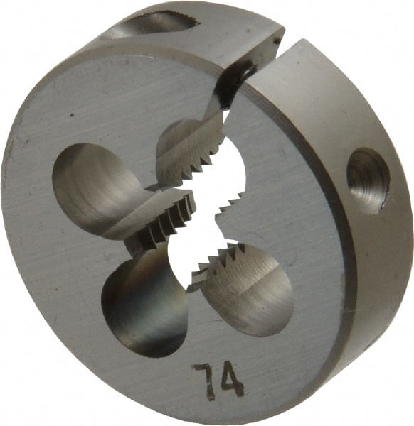 OSG - #12-28 UNF High Speed Steel Round Adjustable Die - Apex Tool & Supply