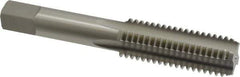 OSG - 5/8-11 UNC 3B 4 Flute Bright Finish High Speed Steel Straight Flute Standard Hand Tap - Bottoming, Left Hand Thread, 3-13/16" OAL, 1-13/16" Thread Length, H3 Limit, Oversize - Exact Industrial Supply