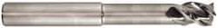 Niagara Cutter - 1", 3 Flute, Single End, Solid Carbide, 0.045" Corner Radius End Mill - 6" OAL, 45° Helix, Right Hand Flute, 1-1/4" LOC, Right Hand Cut, 3-1/2" Extended Reach - Apex Tool & Supply