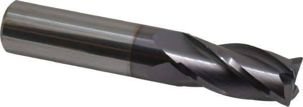 Niagara Cutter - 5/8", 4 Flute, Single End, Solid Carbide, 0.03" Corner Radius End Mill - 3-1/2" OAL, 30° Helix, Right Hand Flute, 1-1/4" LOC, Right Hand Cut - Apex Tool & Supply
