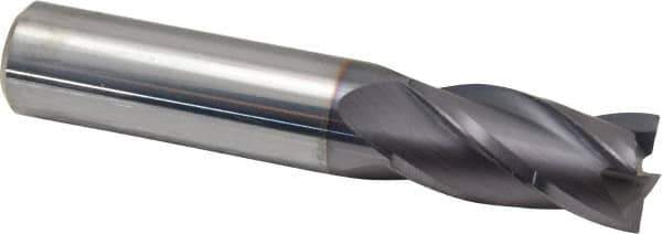 Niagara Cutter - 5/8", 4 Flute, Single End, Solid Carbide, 0.015" Corner Radius End Mill - 3-1/2" OAL, 30° Helix, Right Hand Flute, 1-1/4" LOC, Right Hand Cut - Apex Tool & Supply