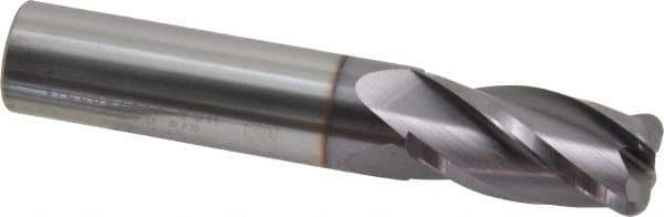 Niagara Cutter - 5/8", 4 Flute, Single End, Solid Carbide, 1/8" Corner Radius End Mill - 3-1/2" OAL, 30° Helix, Right Hand Flute, 1-1/4" LOC, Right Hand Cut - Apex Tool & Supply