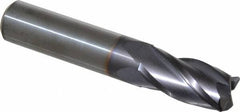 Niagara Cutter - 5/8", 4 Flute, Single End, Solid Carbide, 0.06" Corner Radius End Mill - 3-1/2" OAL, 30° Helix, Right Hand Flute, 1-1/4" LOC, Right Hand Cut - Apex Tool & Supply