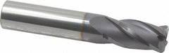 Niagara Cutter - 5/8", 4 Flute, Single End, Solid Carbide, 0.09" Corner Radius End Mill - 3-1/2" OAL, 30° Helix, Right Hand Flute, 1-1/4" LOC, Right Hand Cut - Apex Tool & Supply