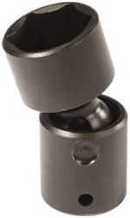 Proto - 1/2" Drive 5/8" Standard Universal Impact Socket - 6 Points, 2-19/32" OAL - Apex Tool & Supply