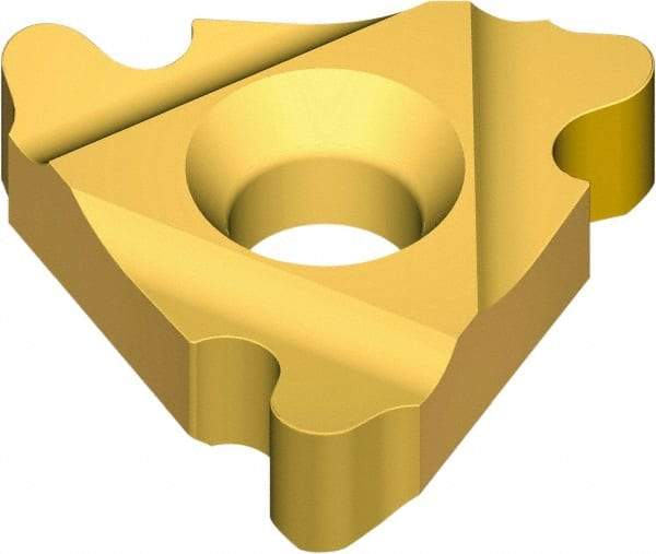 Vargus - 3ER External Right Hand 10 RD Laydown Threading Insert - Grade VKX, TiN Coated Carbide, 9.53mm Inscribed Circle - Apex Tool & Supply