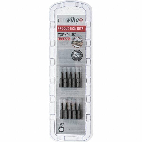 Wiha - 1/4" Drive IP7 Torx Plus Screwdriver Bit - 1" OAL, Insert Bit - Apex Tool & Supply