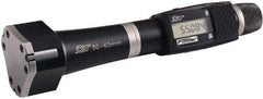 Fowler - 20 to 50mm, 80mm Gage Depth, 0.001mm Resolution, Ratchet Stop Thimble, Electronic Inside Hole Micrometer Set - Accurate to 0.004mm, 3 Heads, 3 Contact Points, 2 Setting Rings, Data Output - Apex Tool & Supply